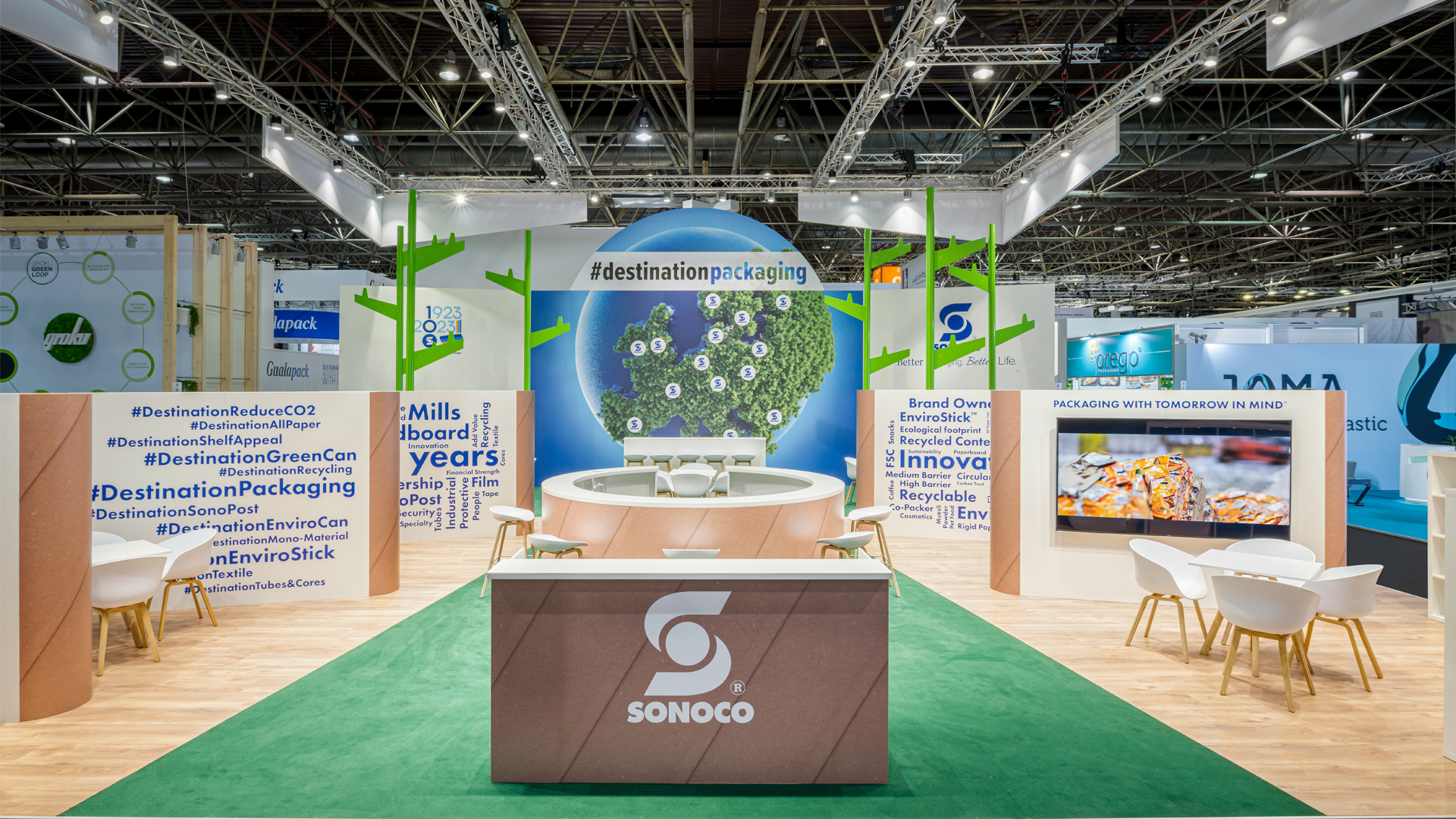 Sonoco_frontal messestanddesign standdesign messebau